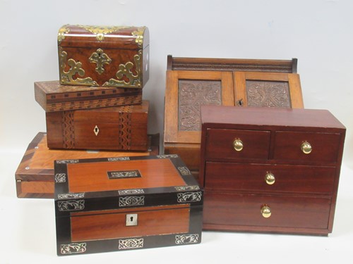 Lot 172 - A 19th century satinwood writing slope...
