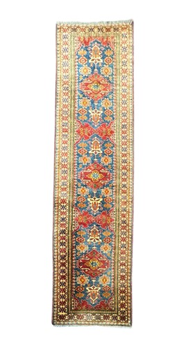 Lot 799 - An attractive Heriz style wool runner in...