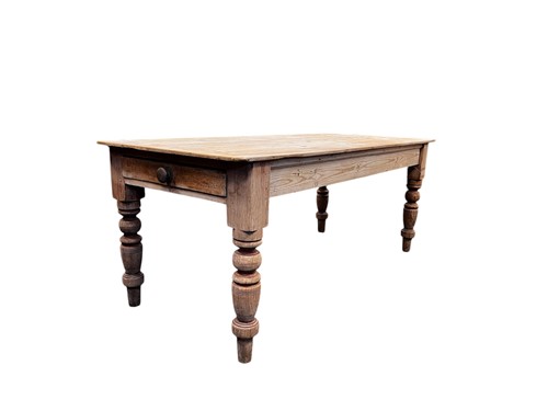 Lot 642 - A 20th century scrubbed pine farmhouse...