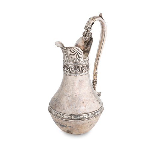 Lot 491 - A Victorian silver hot water jug