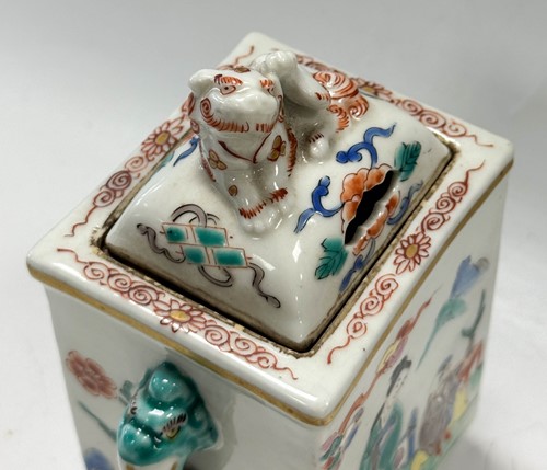 Lot 26 - A pair of Chinese censers in the famille verte palette