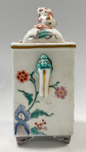 Lot 26 - A pair of Chinese censers in the famille verte palette