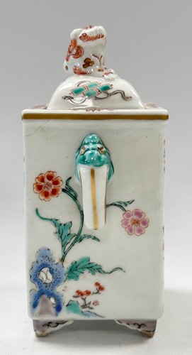 Lot 26 - A pair of Chinese censers in the famille verte palette