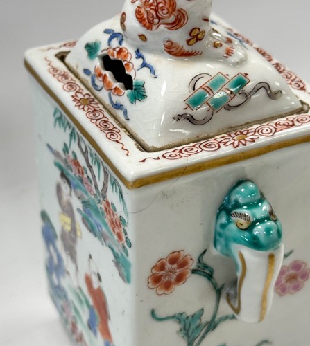 Lot 26 - A pair of Chinese censers in the famille verte palette