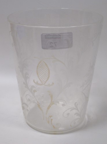 Lot 72 - A large hand blown glass vase with all over...