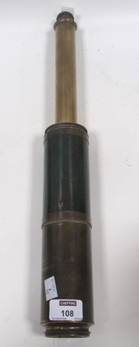 Lot 108 - Dolland London Day or Night, 3 drawer brass...