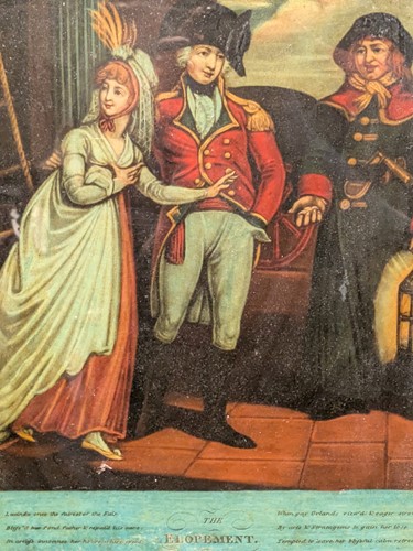 Lot 498 - 'The Elopement', reverse glass painting,...