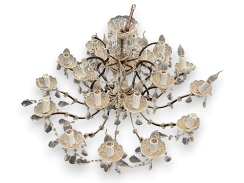 Lot 635 - A Continental style metal and cut glass...