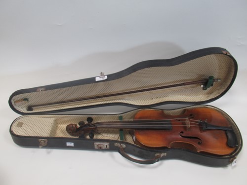 Lot 174 - After Andreas Guarnerius, a Violin and bow,...