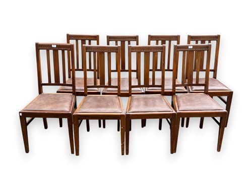 Lot 638 - A set of eight mid 20th century mahogany stick...