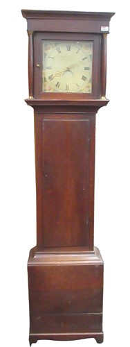 Lot 225 - A late 18th century oak long case clock, with...