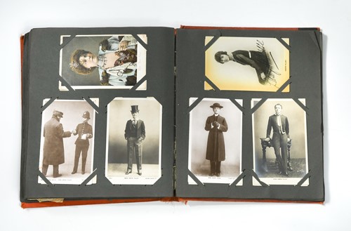 Lot 386 - Album of postcards, theatre and music hall.