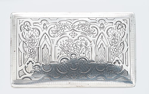 Lot 290 - A 19th century Dutch metalwares silver tobacco box