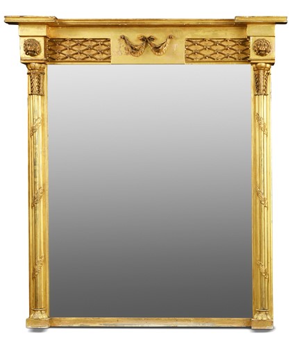 Lot 419 - A Regency giltwood overmantel mirror
