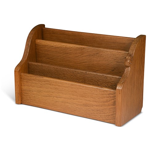 Lot 125 - After Robert Thompson, a modern English oak 'Mouseman' letter rack