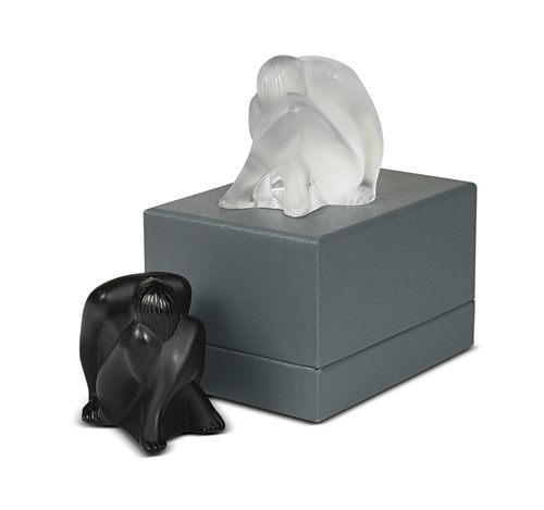 Lot 11 - Nu Assis, a Lalique model of a seated nude female