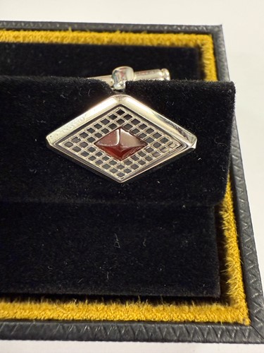 Lot 304 - Dunhill - A pair of silver collar stays and two pairs of silver cuff links