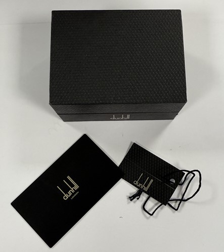 Lot 304 - Dunhill - A pair of silver collar stays and two pairs of silver cuff links