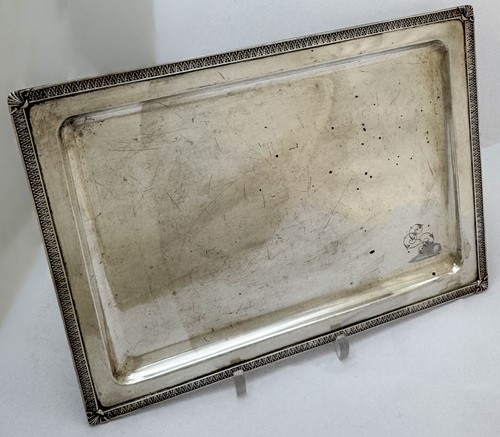 Lot 406 - A pair of (probably) Spanish metalwares trays