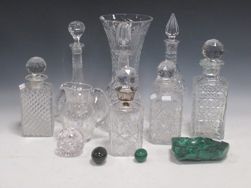 Lot 117 - A quantity of cut glass decanters, to include...