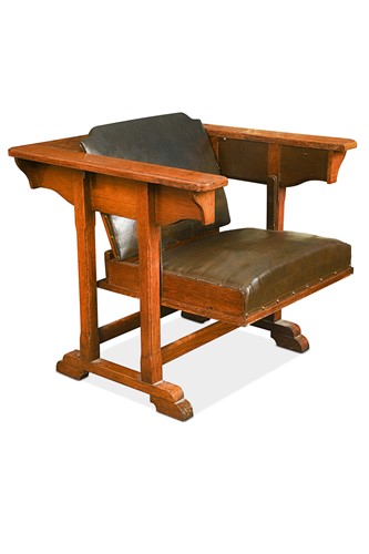 Lot 189 - The 'AdjusTABLEchair', an Arts & Crafts metamorphic oak table