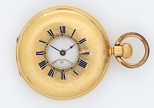 Lot 218 - Unsigned - A half hunter pocket watch