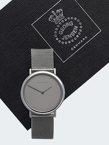Lot 243 - Georg Jensen - A steel wristwatch