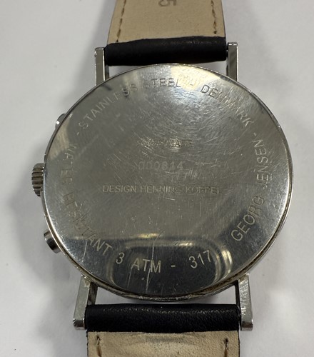 Lot 245 - Georg Jensen - A steel 'Koppel' chronograph wristwatch