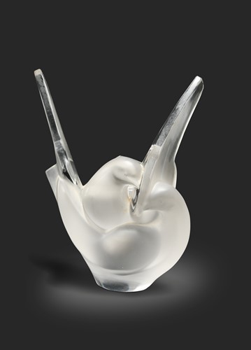 Lot 8 - Sylvie, a Lalique frosted glass vase, circa 1980s