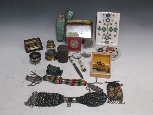 Lot 162 - A shagreen cased etui drawing case...