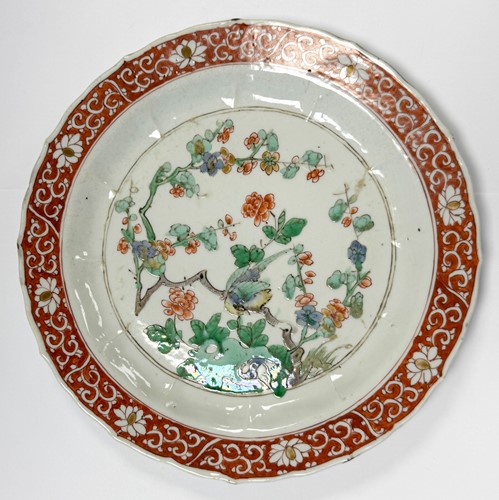 Lot 13 - A set of seven Chinese famille verte plates, Kangxi Emperor (1662-1722)