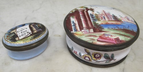 Lot 297 - A 19th century or earlier circular enamelled...