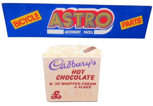Lot 240 - Two advertising signs, to include a Cadbury's...