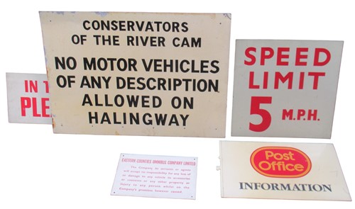 Lot 242 - Five signs of Cambridge interest and others,...