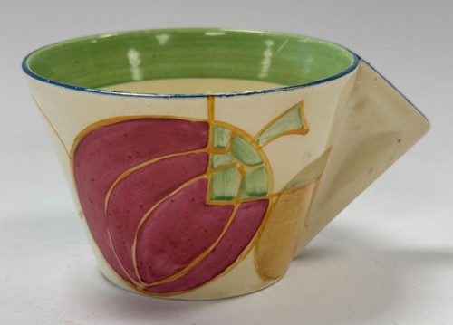 Lot 28 - Clarice Cliff Bizarre, a pair of 'Pastel Melon' conical cups and saucers