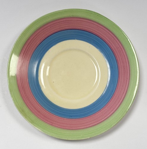 Lot 28 - Clarice Cliff Bizarre, a pair of 'Pastel Melon' conical cups and saucers