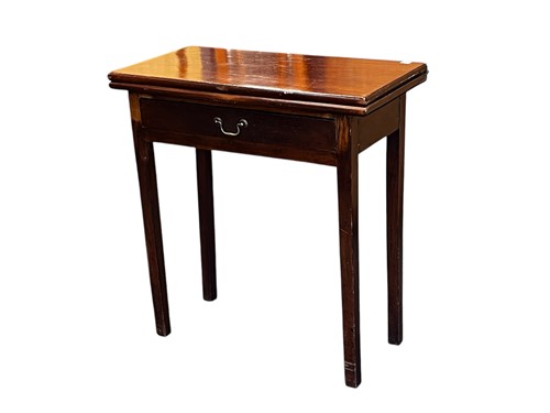 Lot 684 - A 19th century mahogany foldover top tea table,...