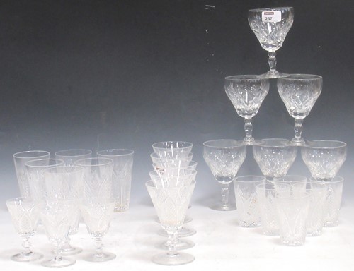 Lot 257 - Drinking glasses to include Waterford crystal,...