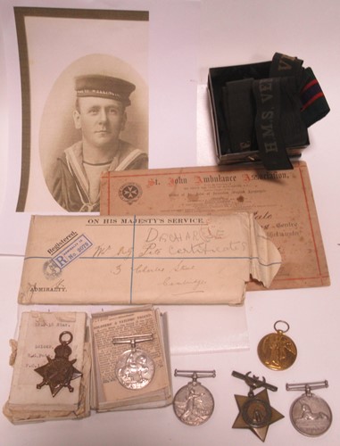 Lot 163 - A collection of medals and papers relating to...