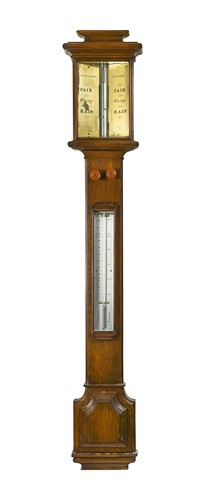 Lot 560 - An oak stick barometer by Dollond, London, 19th century