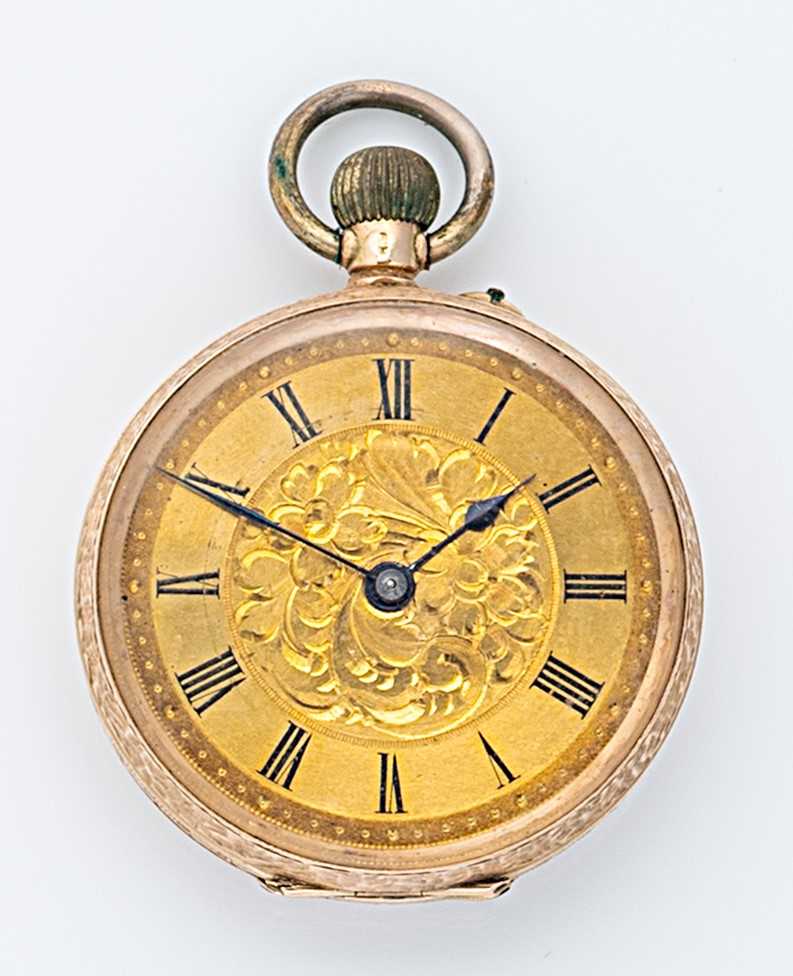 Unsigned Click Lot 228 - Unsigned - An open faced pocket watch,