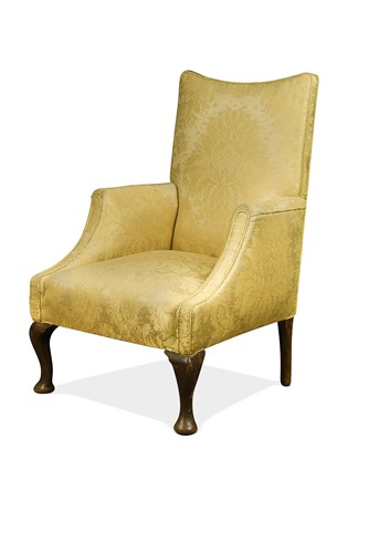 Lot 374 - A small George III style mahogany armchair