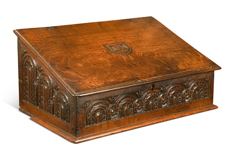 Lot 280 - An oak bible box, 19th century