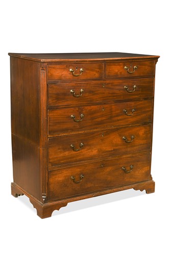 Lot 555 - A George III mahogany chest of drawers