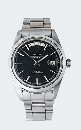 Lot 267 - Tudor - A steel 'Oyster Prince Date+Day Jumbo' wristwatch