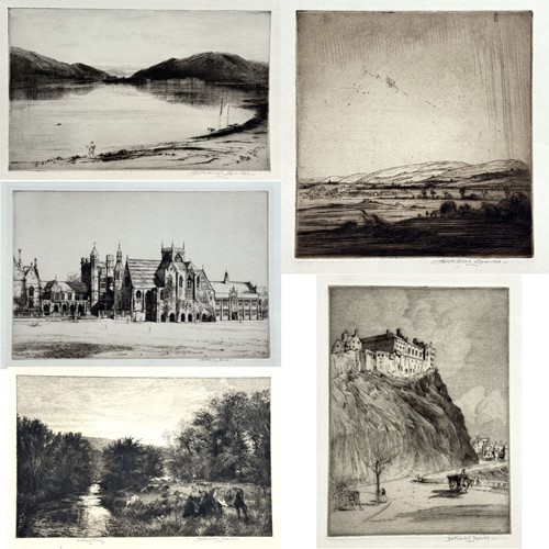 Lot 64 - A Collection Of Five Etchings Nathaniel Sparks RE (1880-1956)