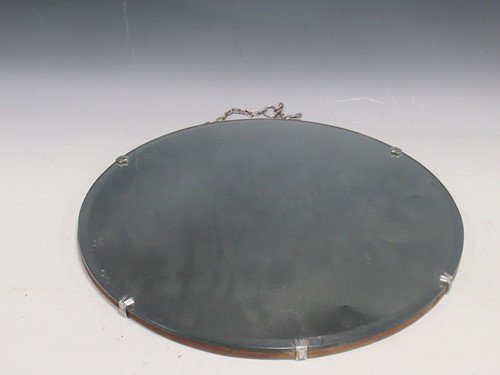 Lot 752 - An Art Deco style circular wall mirror, with...