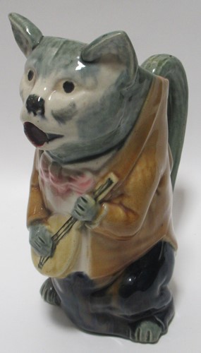Lot 55 - A French majolica pottery novelty water-jug,...