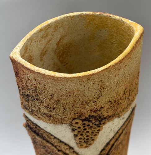 Lot 54 - Nigel Edmondson, a composed pair of stoneware vases