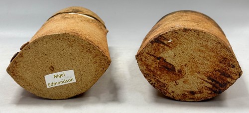 Lot 54 - Nigel Edmondson, a composed pair of stoneware vases